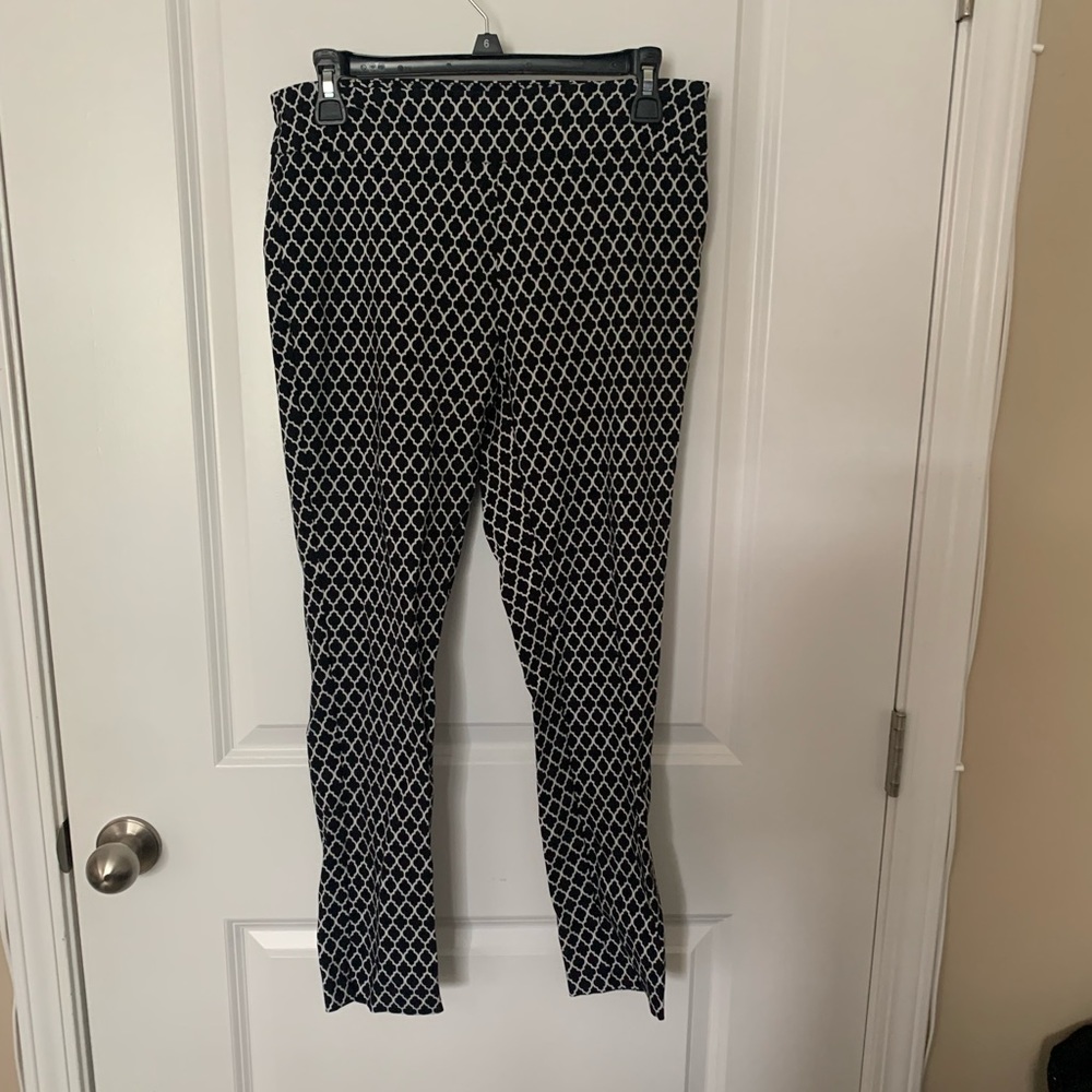 Black and white dress pants